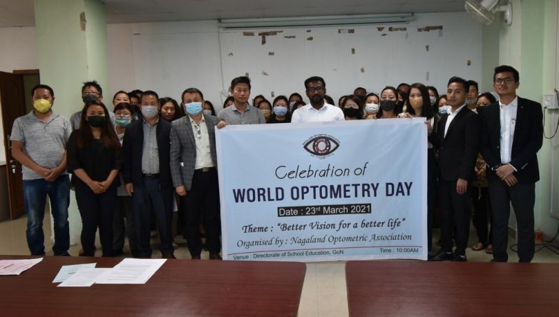 Participants during the observance of World Optometry Day organised by Nagaland Optometry Association (NOA) at the Directorate of School Education, Kohima on March 23. (DIPR Photo)